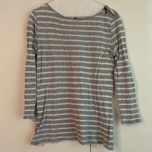 3/4 sleeve zipper shoulder top